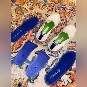 Rothy's Bright White Knit Size 8.5 Women’s The Original Slip On Sneaker Shoes